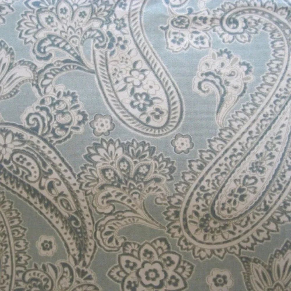 Paisley Medium Weight Upholstery Fabric Green Mint